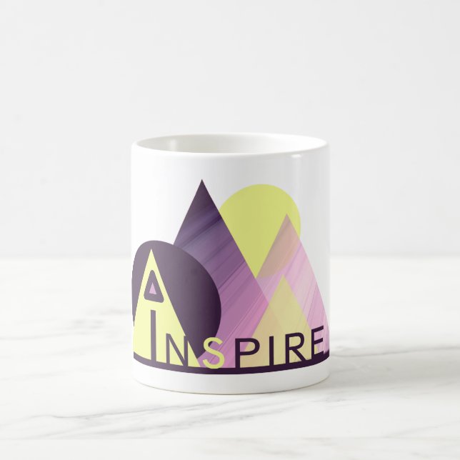 Motivational Modern Art "INSPIRE" Classic Mug (Center)