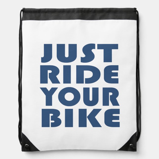 Motivational mountain bike quote drawstring bag (Front)