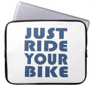 Motivational mountain bike quote laptop sleeve
