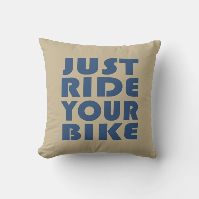 Motivational mountain bike quote throw pillow (Front)