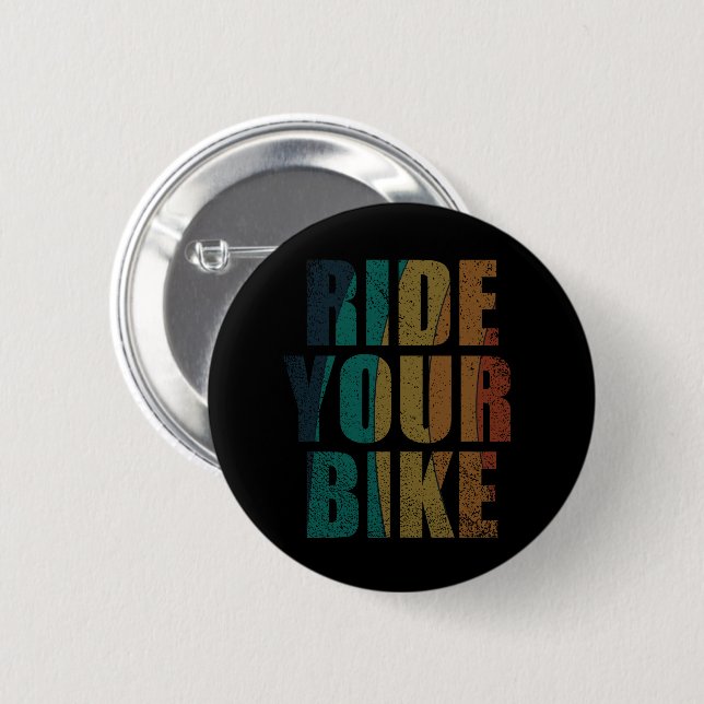 Motivational mountain biking quote button (Front & Back)