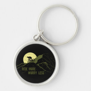 Motivational Mountain Biking Quote - Funny Cycling Keychain