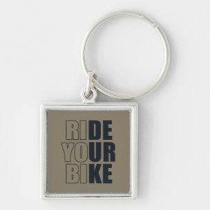 Motivational Mountain Biking Quote - Funny Cycling Keychain