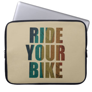 Motivational Mountain Biking Quote - Funny Cycling Laptop Sleeve