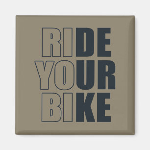 Motivational Mountain Biking Quote - Funny Cycling Magnet