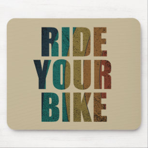 Motivational Mountain Biking Quote - Funny Cycling Mouse Pad