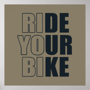 Motivational Mountain Biking Quote - Funny Cycling Poster