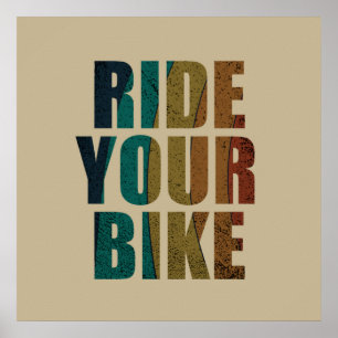 Motivational Mountain Biking Quote - Funny Cycling Poster