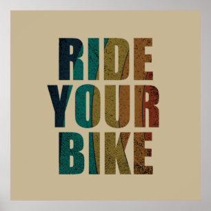 Motivational Mountain Biking Quote - Funny Cycling Poster
