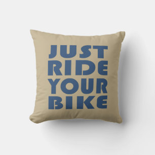 Motivational Mountain Biking Quote - Funny Cycling Throw Pillow
