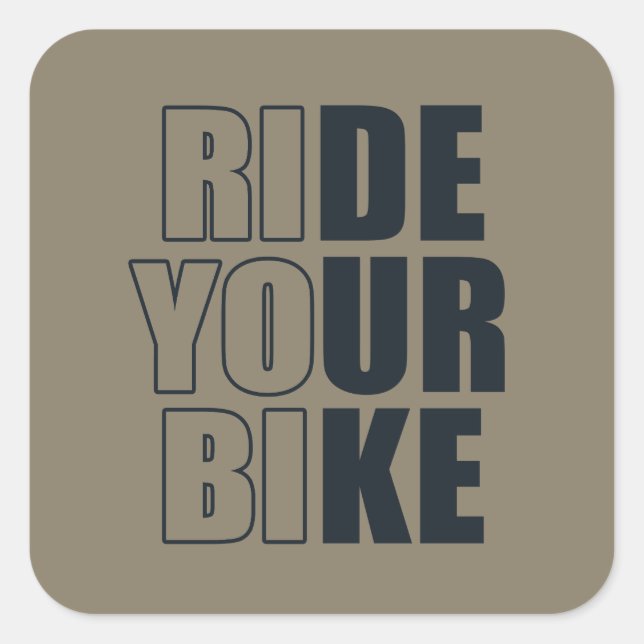 motivational mountain biking quote square sticker (Front)