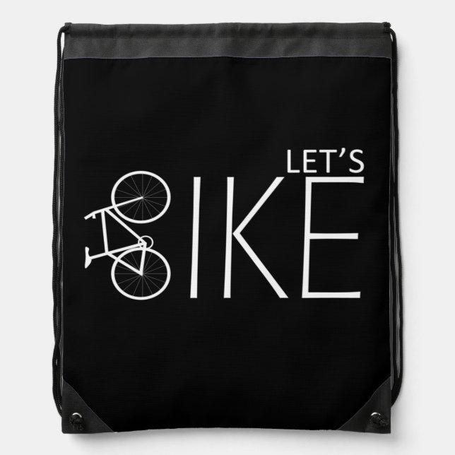 Motivational mountain biking quotes drawstring bag (Front)