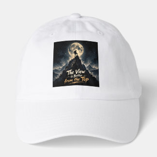 Motivational Mountain Climbing Moon T-Shirt Hat
