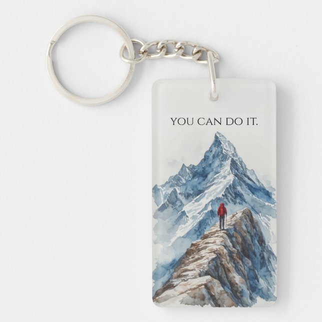 Motivational Mountain Keychain (Front)