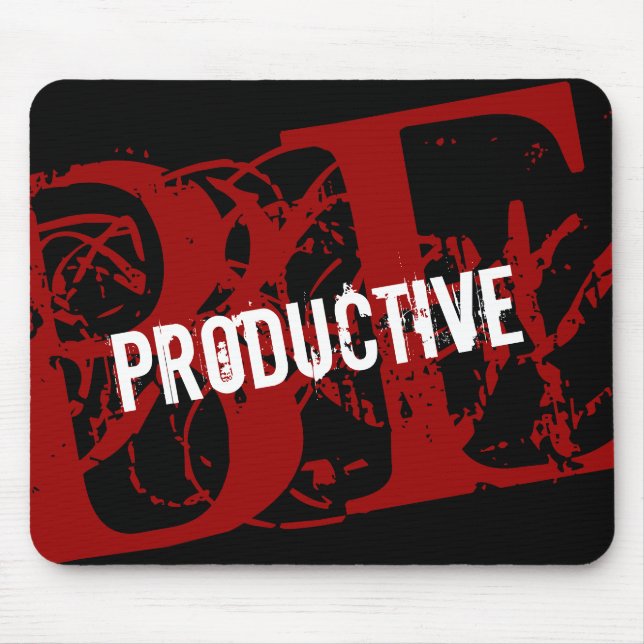 Motivational Mouse Pad | Be Productive Quotes (Front)