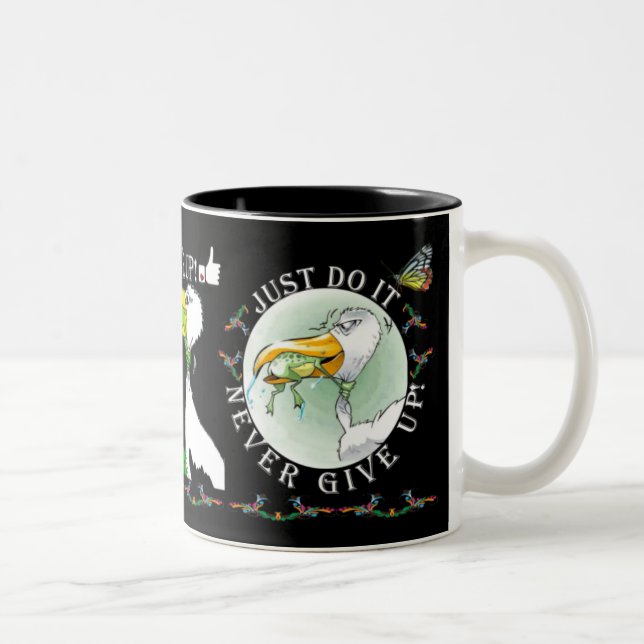 Motivational mug – Just Do It – Never Give UP (Right)