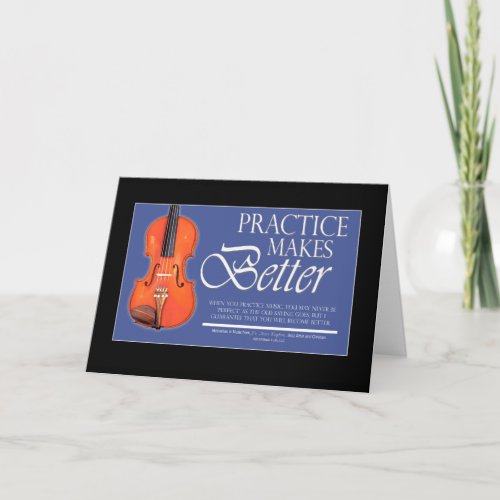 Motivational Music Gifts Students of Violin Card