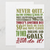 Motivational: Never Quit (Front/Back)