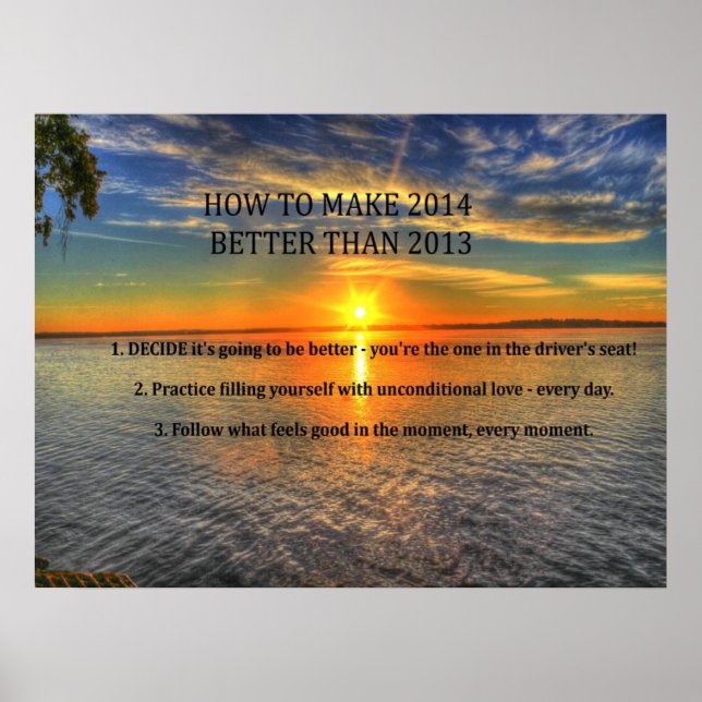 Motivational New Year Resolution Poster 2014 (Front)