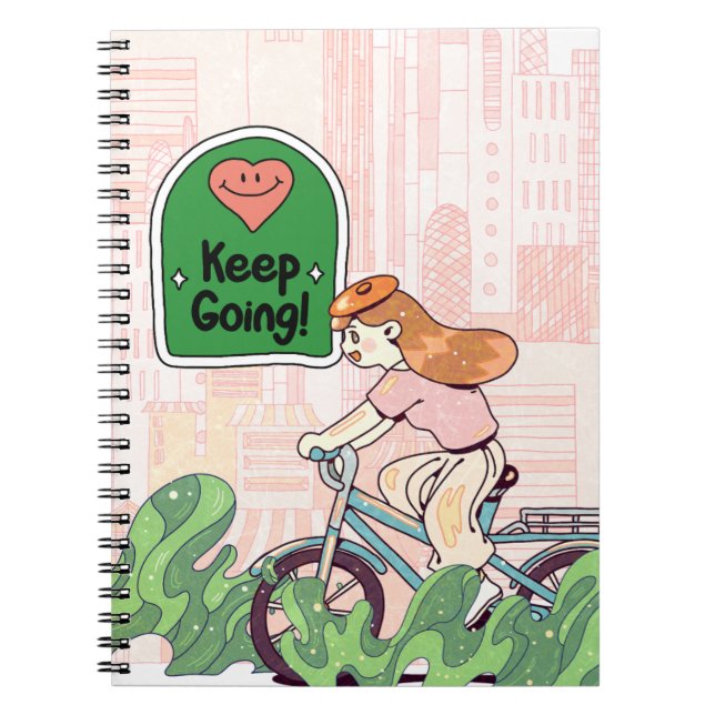Motivational Notebook Cover - "Keep Going" (Front)
