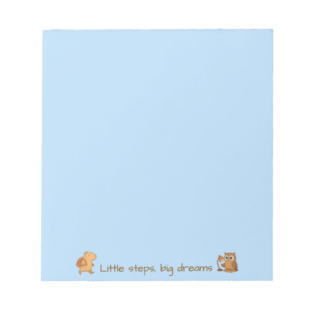 Motivational Notepad – Capybara & Owl (Front)
