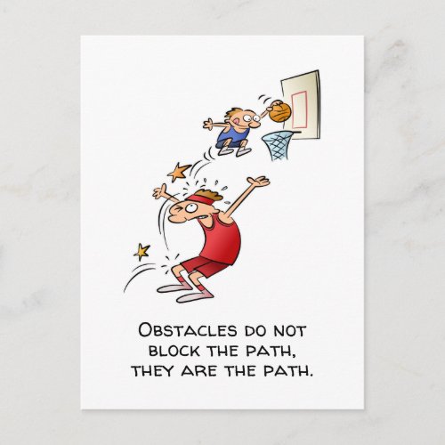 Motivational Obstacles Are The Path Cartoon Postcard