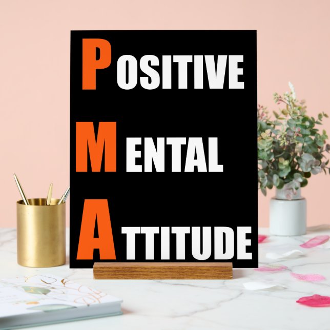 Motivational Office Decor Positive Mental Attitude (Wedding)
