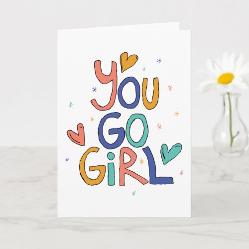 Motivational One Cool Girl You Go Girl Clipart Gir Card