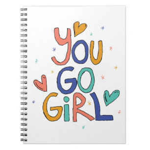 Motivational One Cool Girl You Go Girl Clipart Gir Notebook