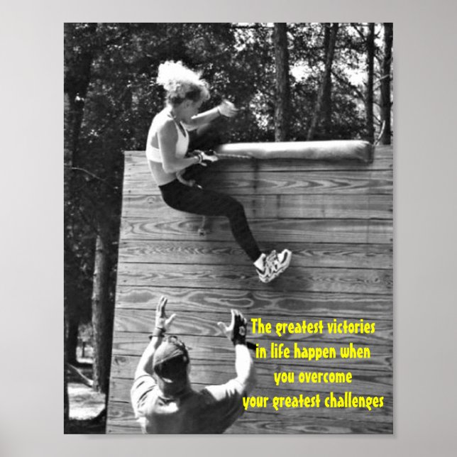 MOTIVATIONAL overcoming obstacles poster (Front)