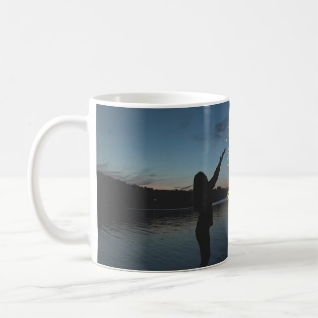 Motivational Peace Quote Mug: Finding True Peace Coffee Mug (Left)