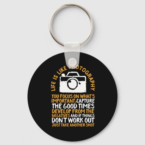 Motivational Photography Focus On Whats Important Keychain