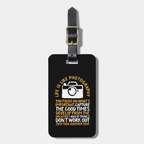 Motivational Photography Focus On Whats Important Luggage Tag
