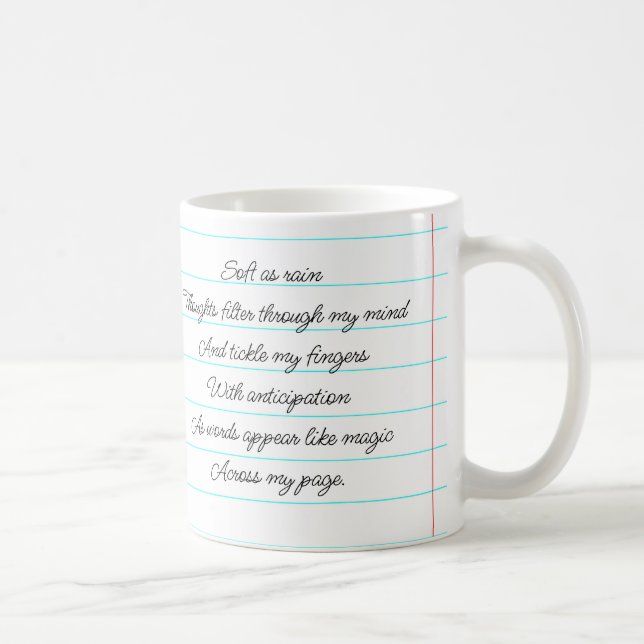 Motivational Poem I Am A Writer Personalized Mug (Right)