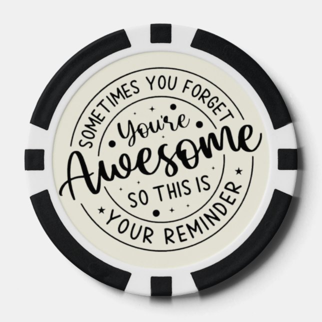 Motivational Poker Chip Gift, Fun Casino Game (Front)