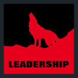 Motivational Pop Art Leadership Wolf Black Red Poster<br><div class="desc">Digital Artwork - Howling Wolf Computer Animal Art - College Pop Art - Wild Big Animals Computer Images</div>