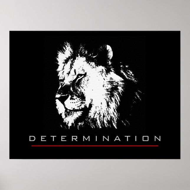 Motivational Pop Art Lion Poster Print (Front)