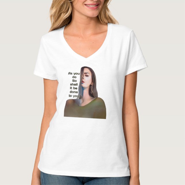 Motivational Portrait Art T-Shirt (Front)