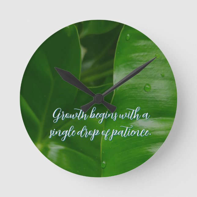 Motivational positive customizable round clock (Front)