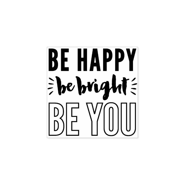 MOTIVATIONAL POSITIVE hand lettered quote Rubber Stamp (Imprint)