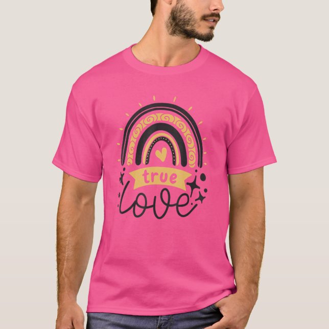 Motivational Positive Quote Affirmation Rainbow Mi T-Shirt (Front)