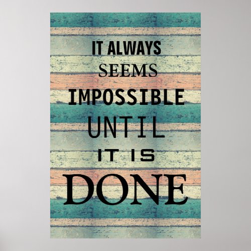 Motivational Possibility Quote Abstract Wood Poster