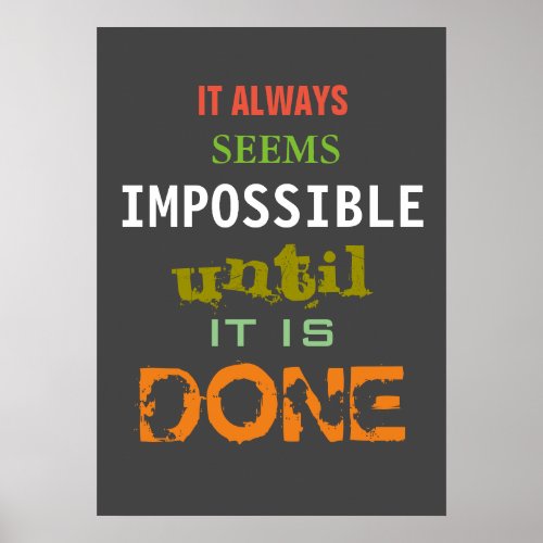 Motivational Possibility Quote Poster