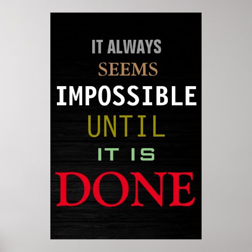 Motivational Possibility Quote Wood Poster Print