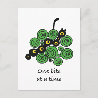 Motivational Postcard "One bite at a time"