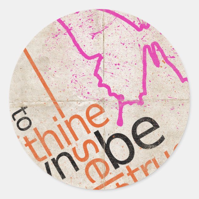 Motivational Poster Classic Round Sticker (Front)