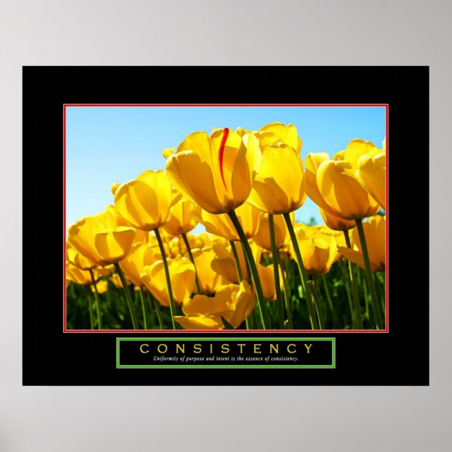 Motivational Poster - "Consistency" - 22"x28" (Front)