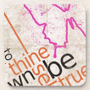 Motivational Poster Drink Coaster