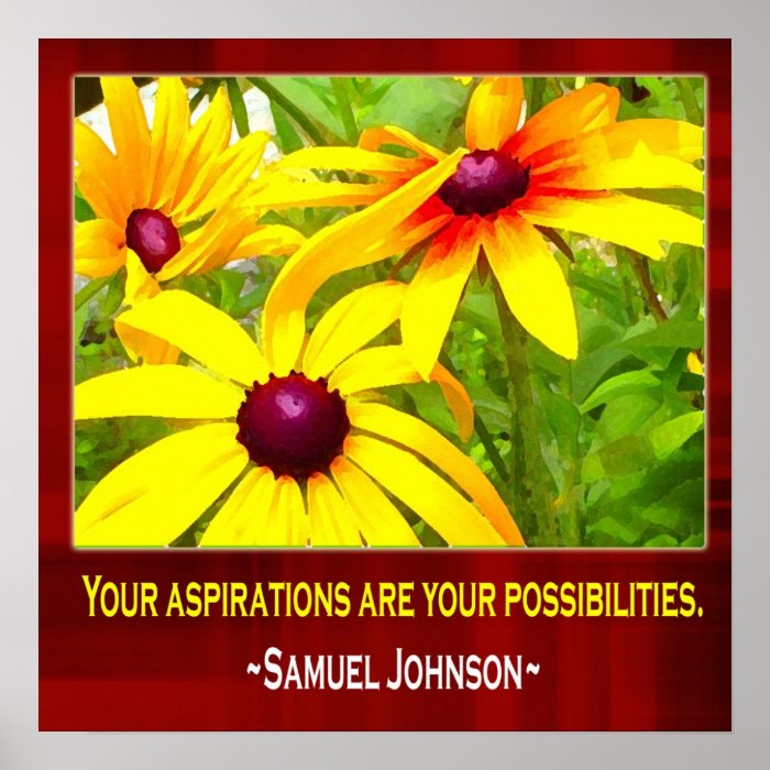 Motivational Poster Samuel Johnson Quotation