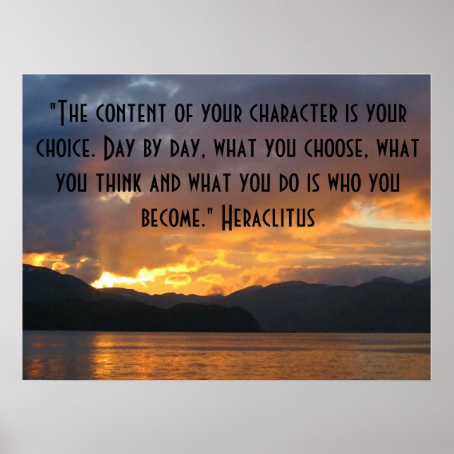 Motivational Poster with quote from Heraclitus (Front)